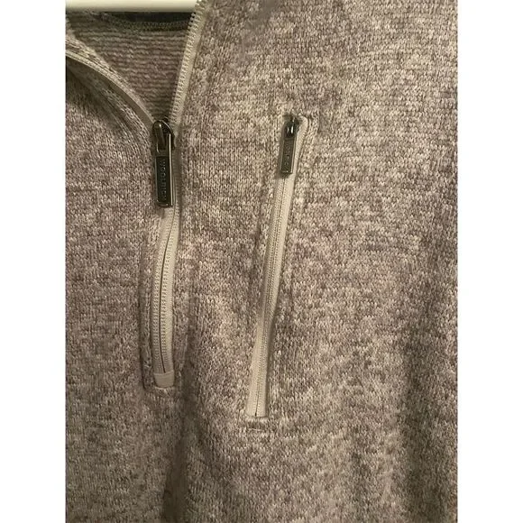 Woolrich Men's Gray Quarter Zip Pullover Sweater Size M Long Sleeve Fleece - Picture 3 of 4